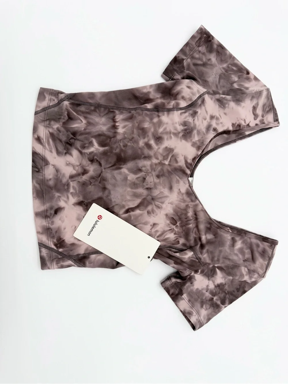 NWT Lululemon Align Tee | Mauve and Charcoal Tie-Dye Short Sleeve Scoop Neck Top